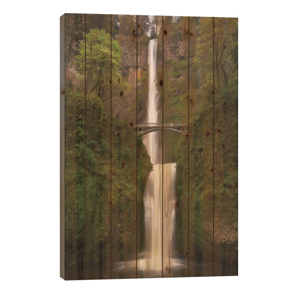 Eternal Falls Print On Wood by Dautlich - Multi-Color