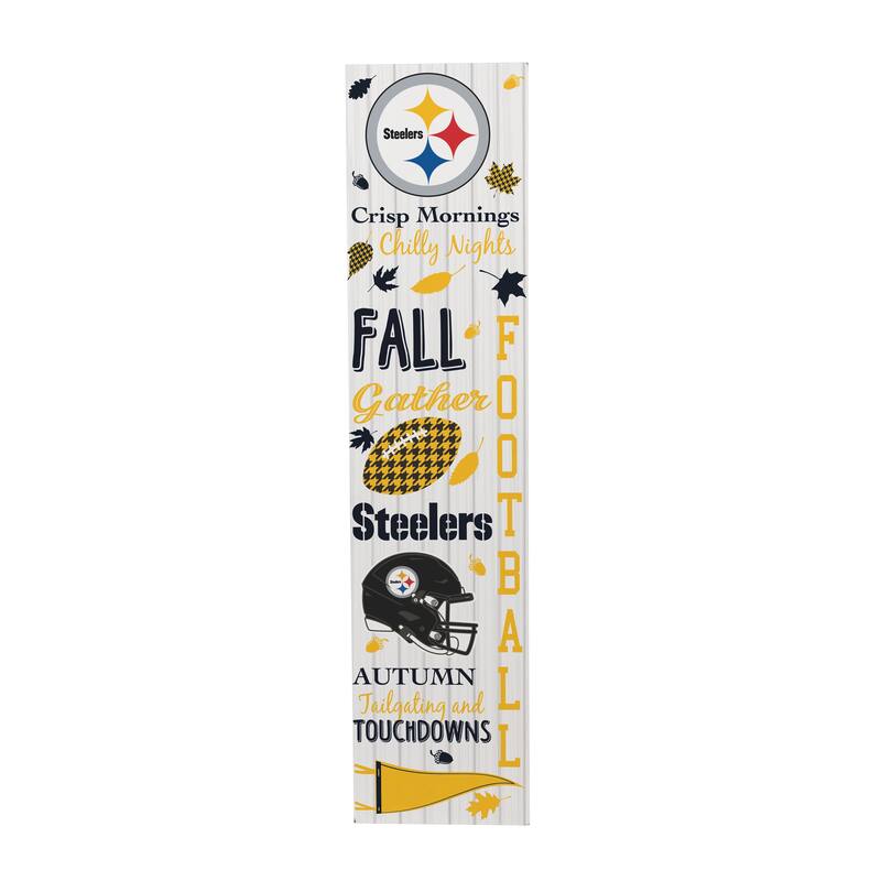 47" Double Sided Seasonal Porch Leaner, Pittsburgh Steelers - 47" x 11.25"