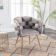 preview thumbnail 2 of 3, Velvet Accent Chair - Gray
