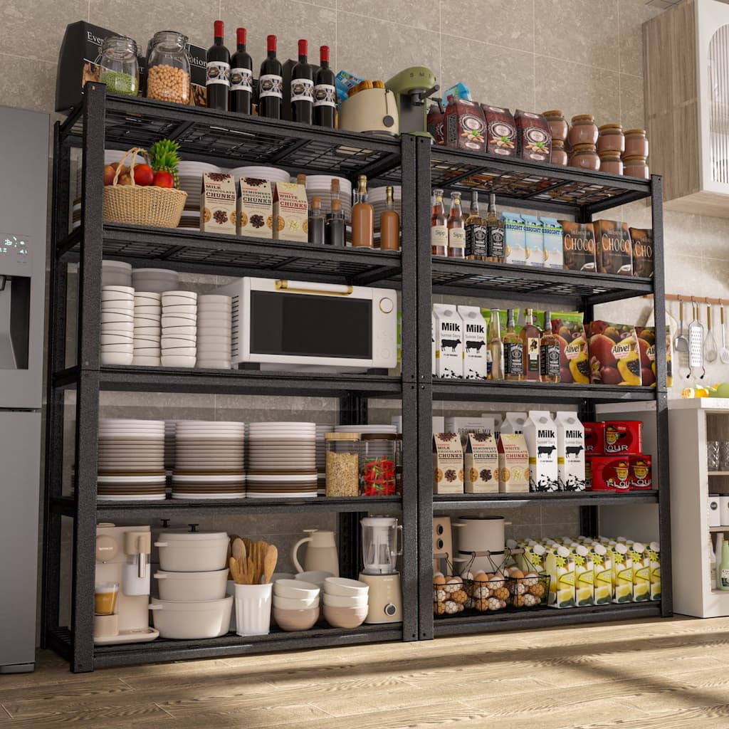 VEIKOUS 5-Tier Heavy Duty Metal Adjustable Shelving Unit, Easy Boltless Assembly with Rubber Mallet - 48'' × 20'' × 72‘’