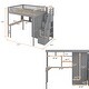 preview thumbnail 13 of 25, Full Size Wood Loft Bed with Bookshelf, Stairs Drawers, Desk and Wardrobe with Top Bunk with Full Length High Guardrails