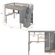 preview thumbnail 49 of 52, Loft Bed with Bookshelf,Drawers,Desk,and Wardrobe