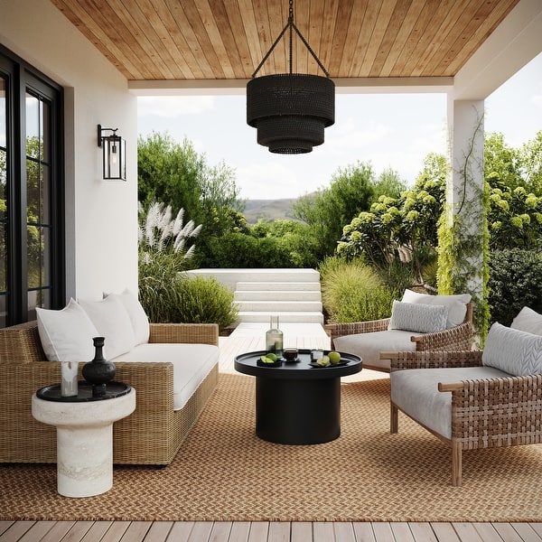 slide 2 of 8, Nuloom Cathryn Modern Indoor/Outdoor Area Rug 6'7" x 9' - Light Brown