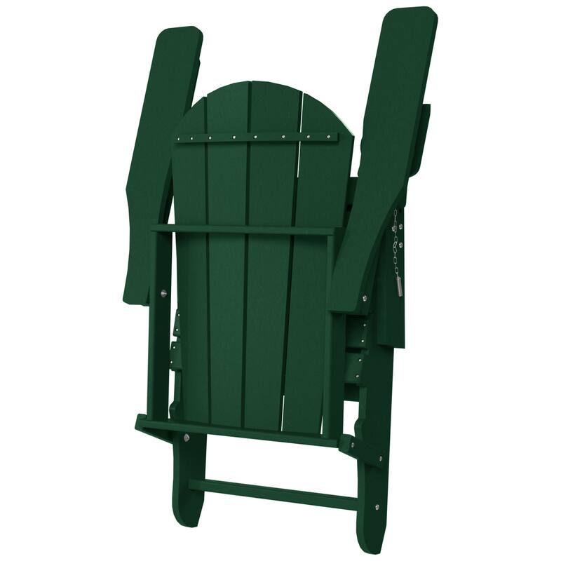Laguna Outdoor Folding Adjustable Adirondack Chair with Hideaway Ottoman & Round Side Table