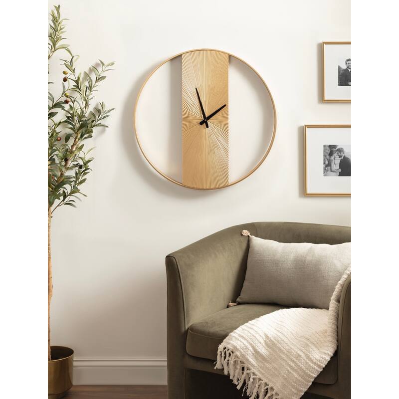 Kate and Laurel Ladd Round Numberless Wall Clock