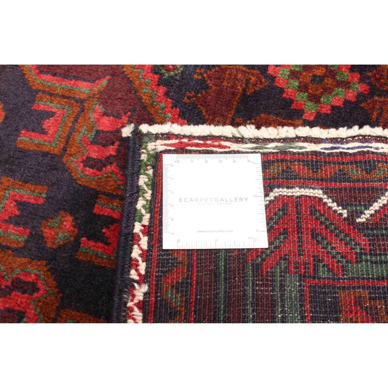 ECARPETGALLERY Hand-knotted Teimani Dark Brown Wool Rug - 3'10 x 6'4