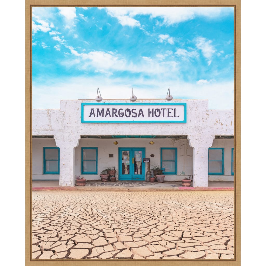 Amargosa Hotel in Death Valley Junction by Tom Windeknecht Framed Canvas Wall Art Print - Sylvie Natural