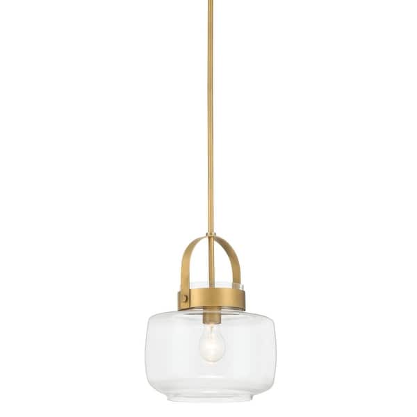 slide 2 of 8, Minka Lavery 3937 WickGlow 11" Wide Pendant with Clear Glass Shade