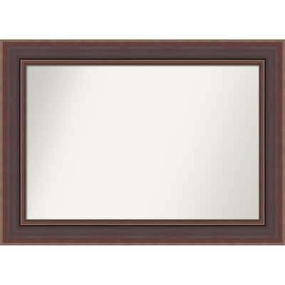 Moab Brown Bronze Non-Beveled Framed Bathroom Vanity Wall Mirror - Moab Brown Bronze