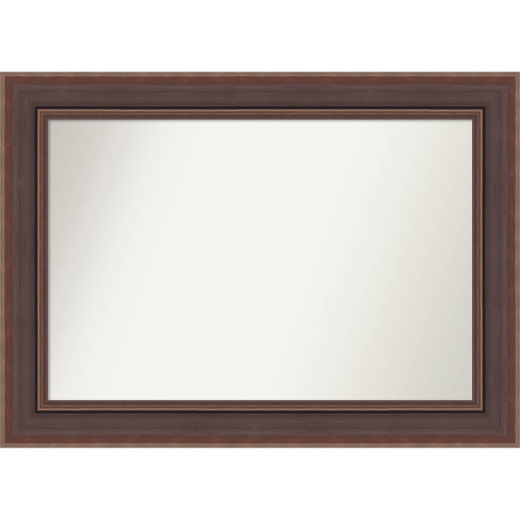Moab Brown Bronze Non-Beveled Framed Bathroom Vanity Wall Mirror - Moab Brown Bronze
