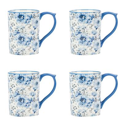 10 Strawberry Street Lylah Flora Mugs, Set of 4