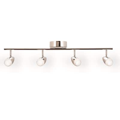 Eva 4-light Polished Chrome LED Fixed Rail
