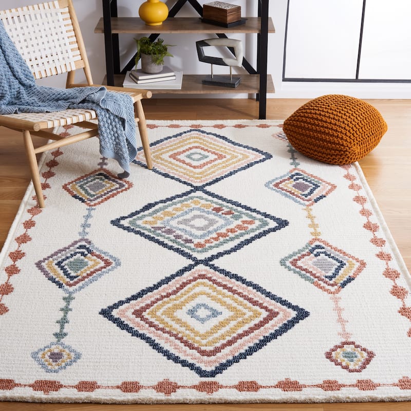 SAFAVIEH Handmade Marrakech Sako Traditional Rug - 4' x 6' - Ivory/Multi