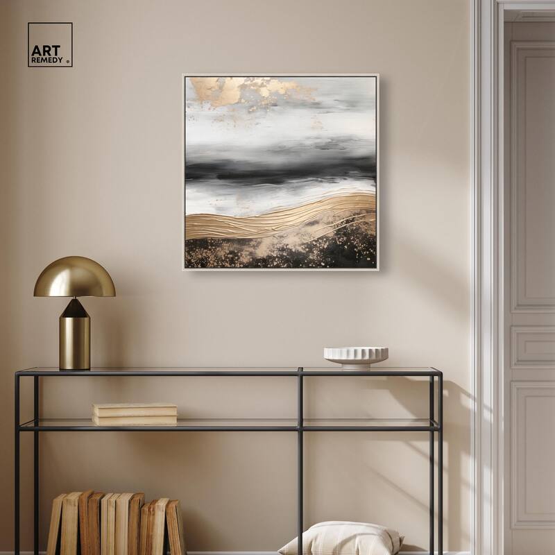 Moonlit Gold Canvas by Art Remedy