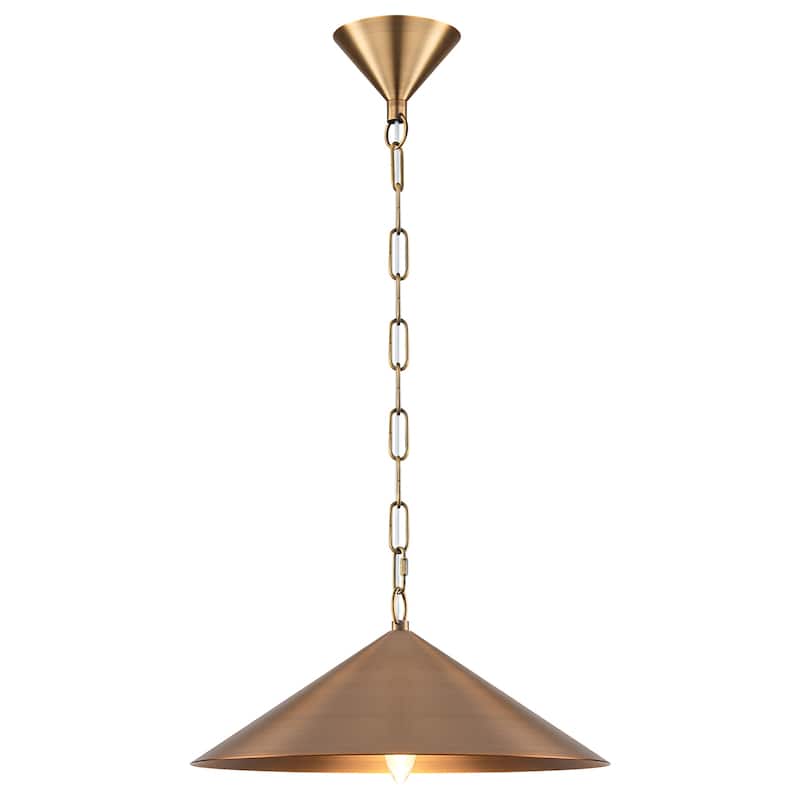 14.8-in 1 Light Anti Bronze Cone Metal Pendant Light Hanging Lighting - 14.76 inch