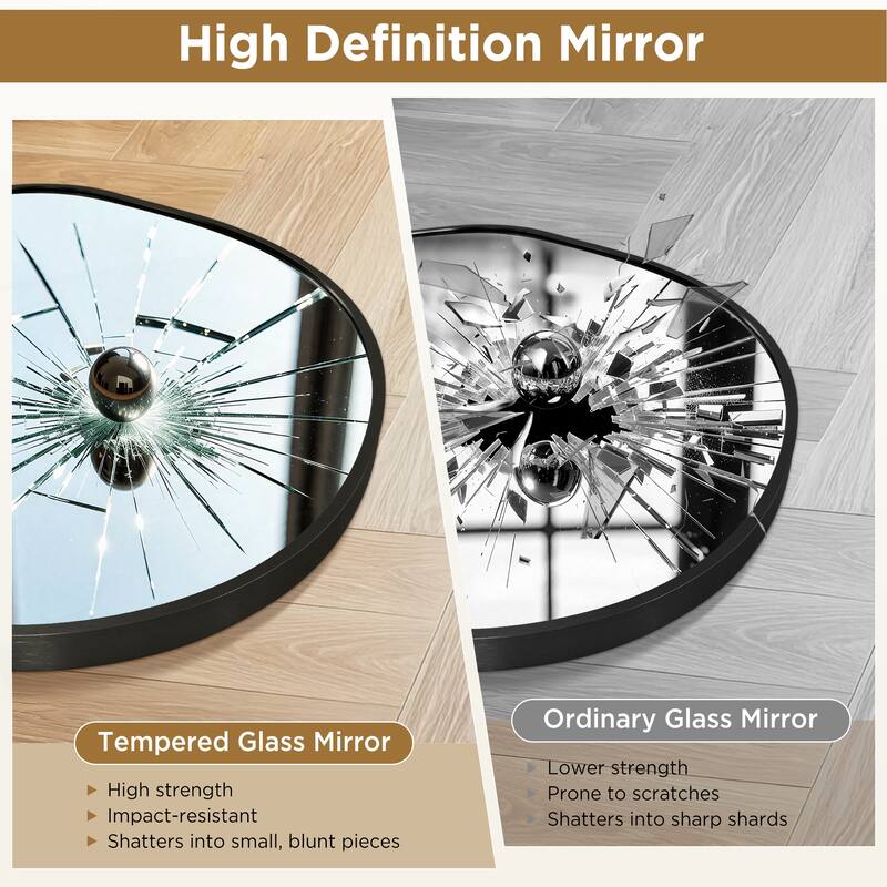Irregular Aluminum Alloy Framed Asymmetrical Wall Mirror with Functional Charm