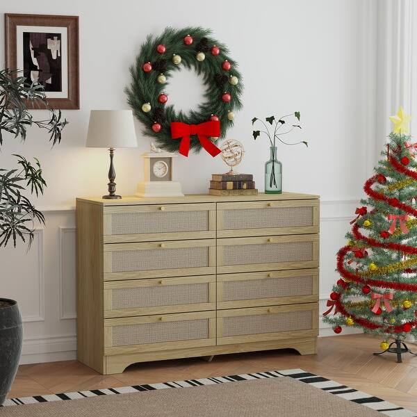 boho double dresser Boho Chic Rattan Double Dresser