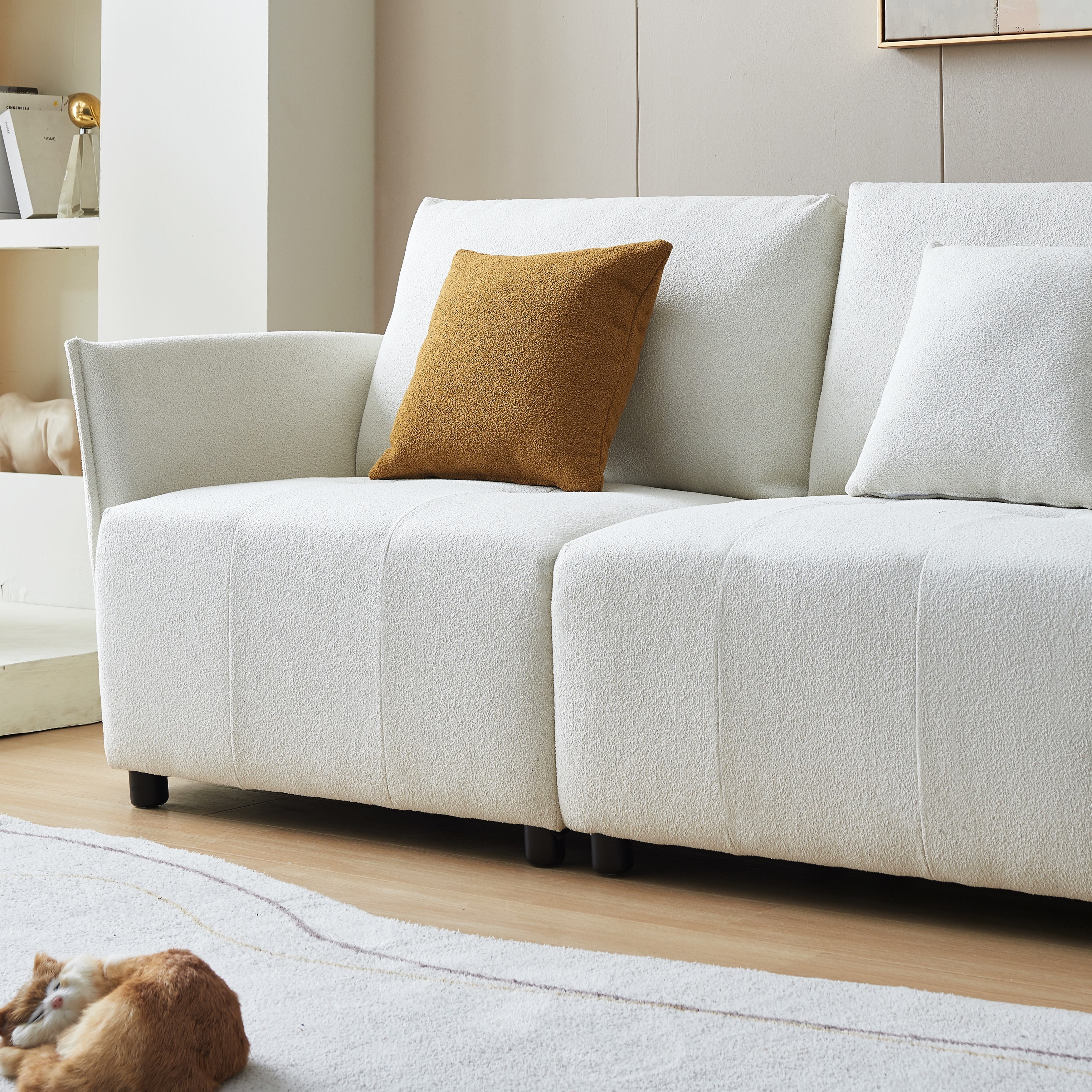 Pillows for best sale cream leather couch