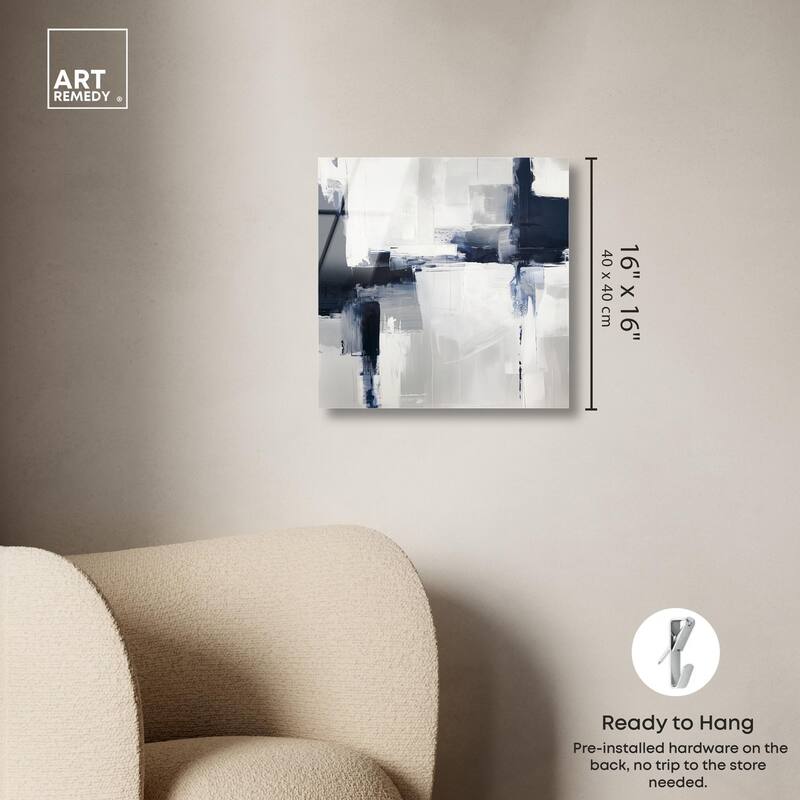 Porcelain Blue on White II Acrylic by Art Remedy, Ready to Hang