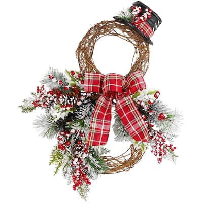 Fraser Hill Farm 22-inch Snowman Christmas Door Hanging