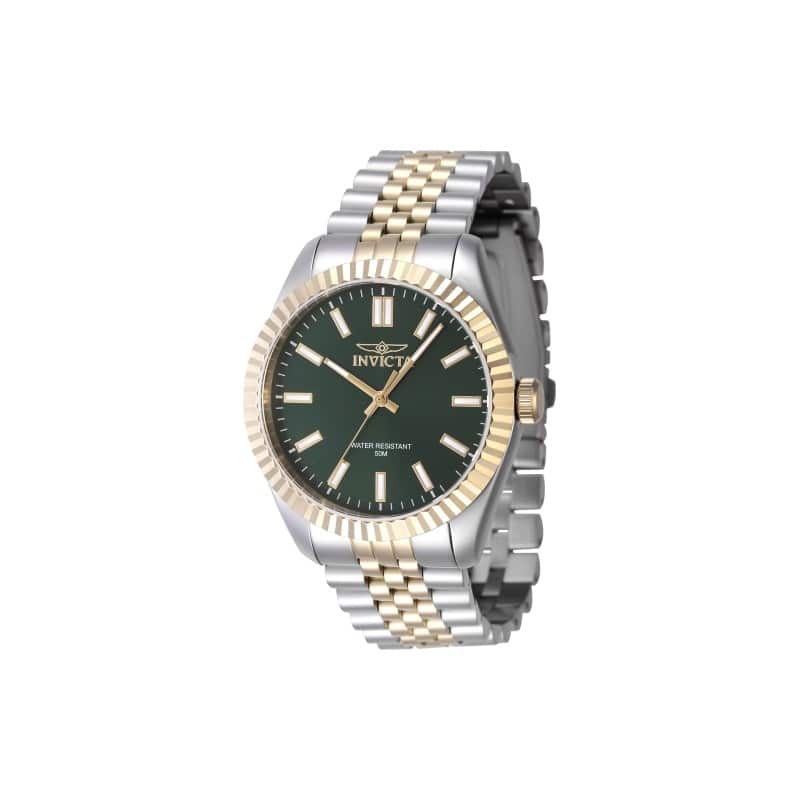 Invicta Men's 47485 Specialty Quartz 3 Hand Green Dial Watch