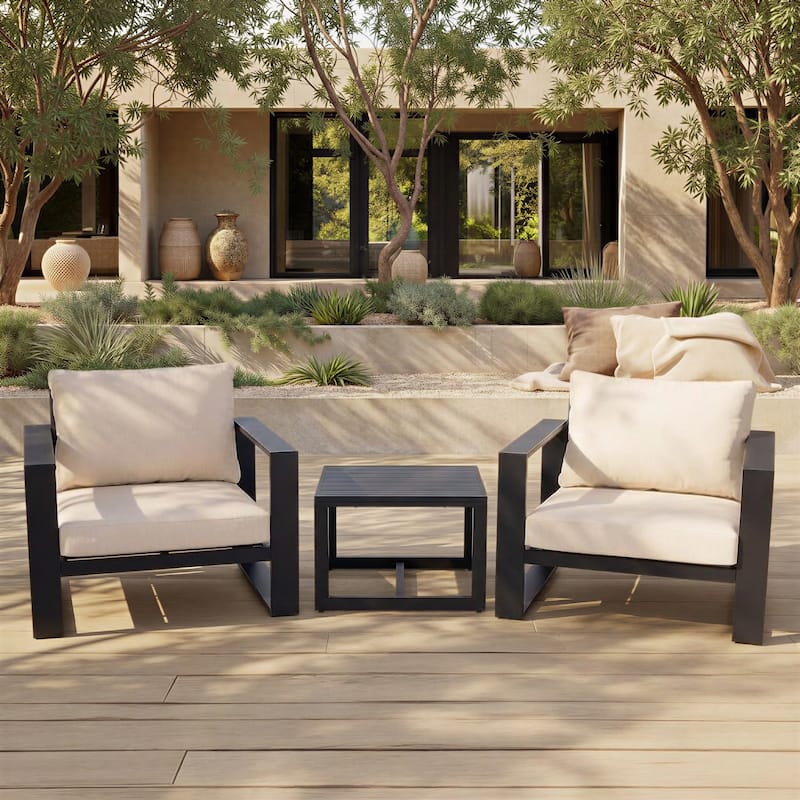 SAFAVIEH Outdoor Patio Furniture Fash 3-Piece Set - 36"W x 34"D x 30"H