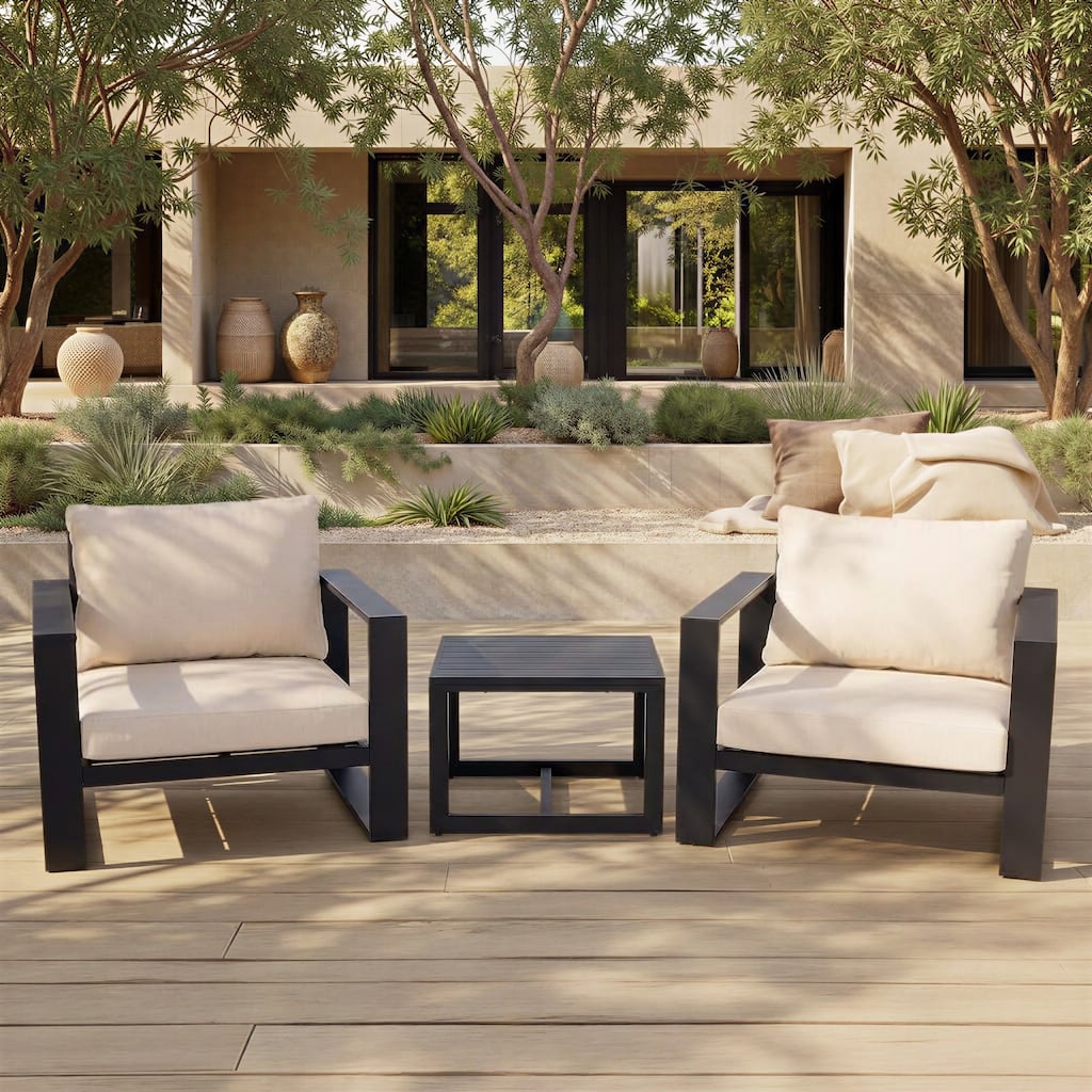 SAFAVIEH Outdoor Patio Furniture Fash 3-Piece Set - 36"W x 34"D x 30"H