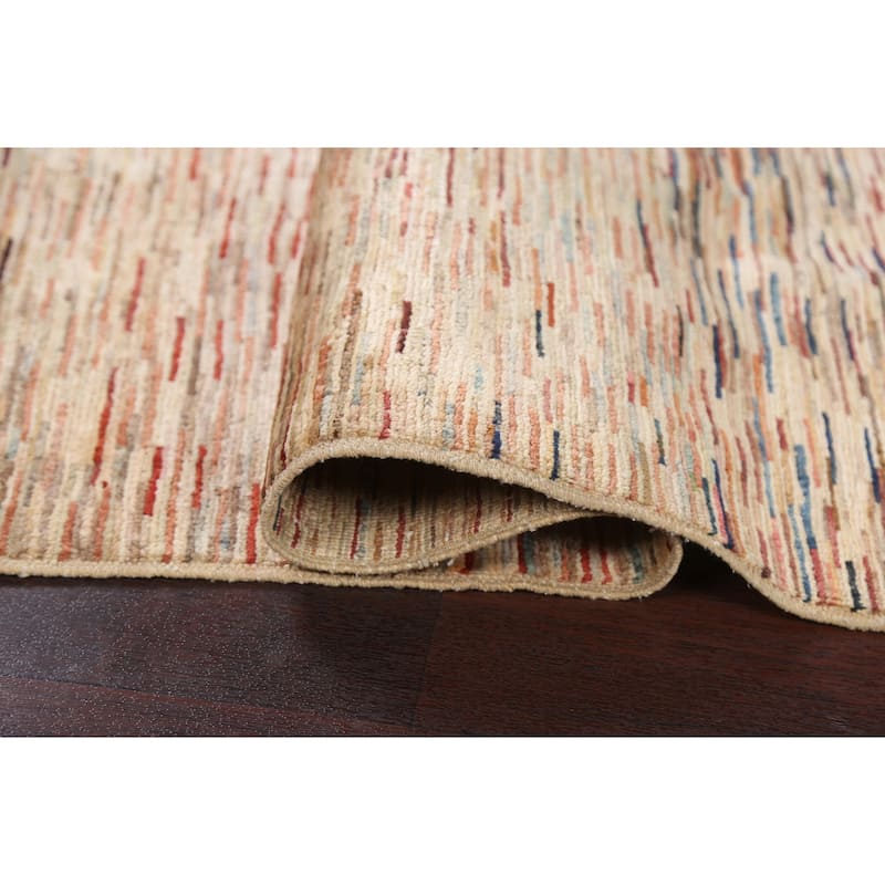 Contemporary Wool Gabbeh Kashkoli Oriental Area Rug Handmade Carpet - 2'9" x 4'0"