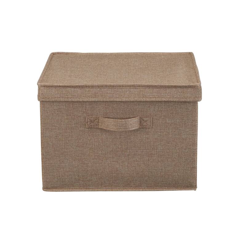 Household Essentials Square KD Storage Box with Lid, Set of 2