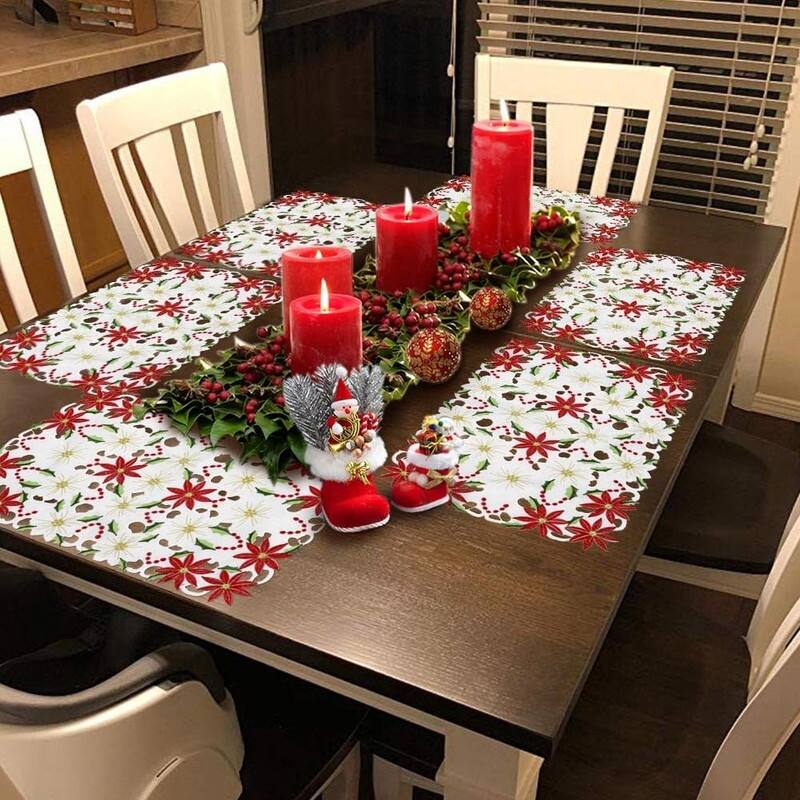 6pcs Embroidered Christmas Placemats Bed Bath & Beyond 39923272