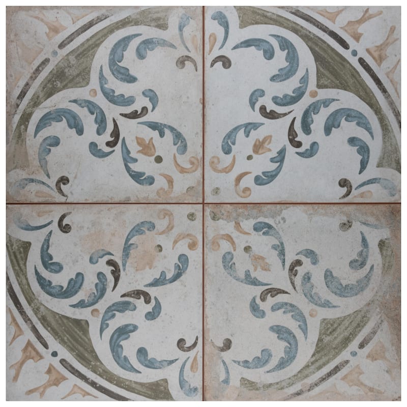 Merola Tile Kings Porto Amaral 17-5/8" x 17-5/8" Ceramic Floor and Wall Tile