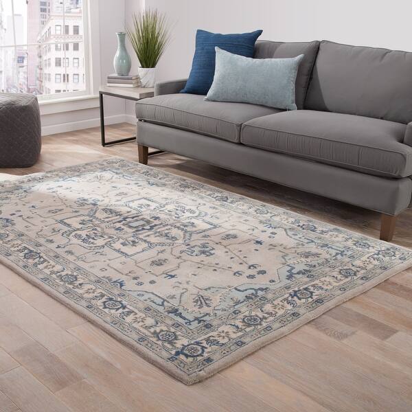 Handmade Medallion Light Grey Indigo Area Rug Overstock 20170853