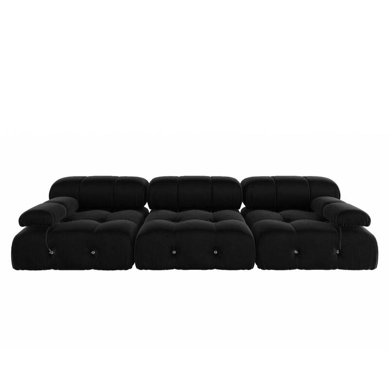 Modern Sectional Sofa Velvet Couch with 3/4 Seats.