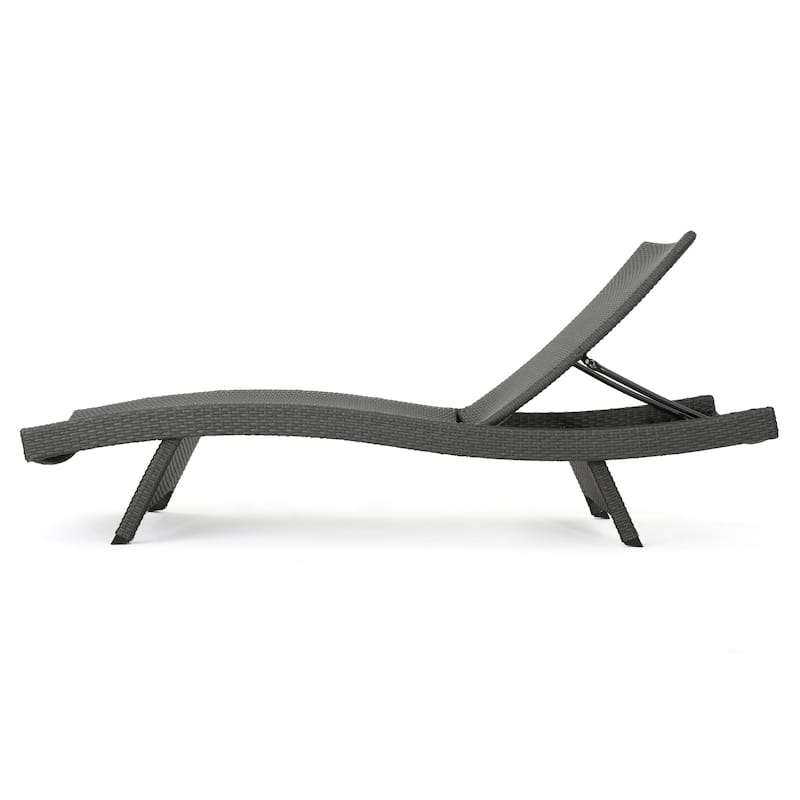Salem Outdoor Brown Wicker Lounge (Set of 2) by Christopher Knight Home