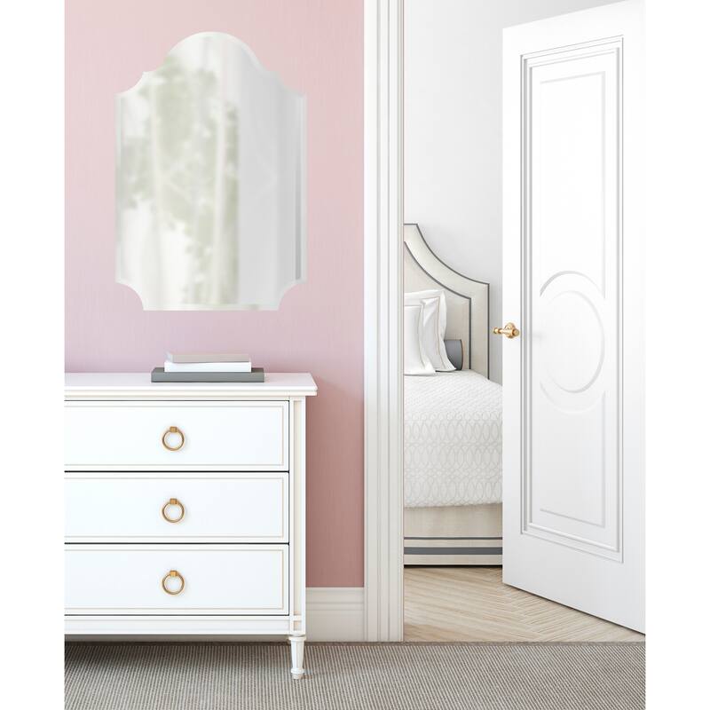 Kate and Laurel Reign Frameless Arch Wall Mirror - 24x36