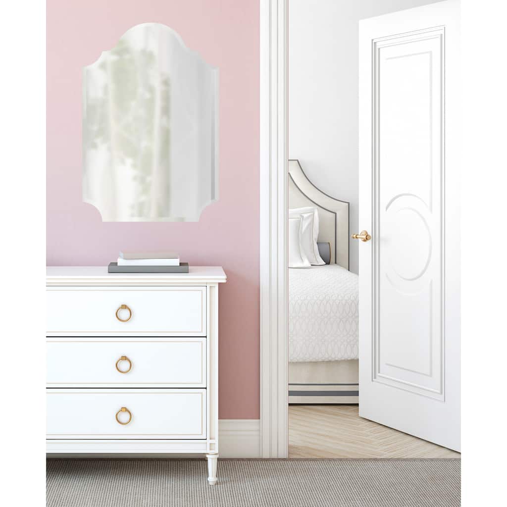 Kate and Laurel Reign Frameless Arch Wall Mirror - 24x36