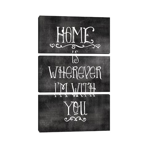 iCanvas "Home Is Wherever I'm With You" by Willow & Olive 3-Piece Canvas Wall Art Set