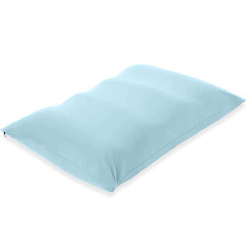 Premium Microbead Pillow, Anti-Aging, Silk like Cover, Sweet Baby Blue - Sweet Baby Blue - X-Large