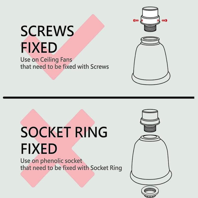 Ceiling Fan Light Covers: Clear Glass Shade Lamp Replacement Kit for Ceiling Fan Light Kits