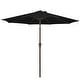 preview thumbnail 31 of 76, 9-ft Patio Market Umbrella with Tilting Pole, Waterproof & Breathable Canopy Black