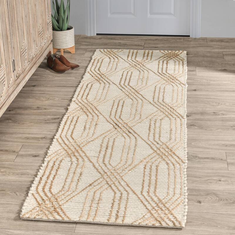 Tustin Jute Blend Area Rug by Kosas Home - 2.6x8 - Ivory, Natural