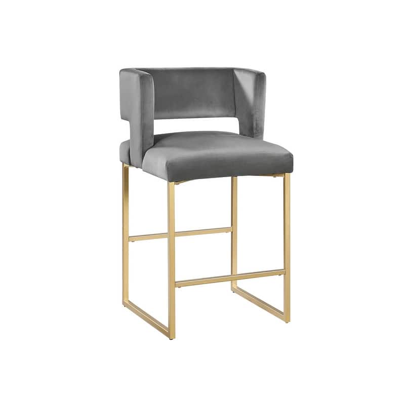 Best Master Furniture Mitzi Velvet Counter Height Stool (Set of 2)