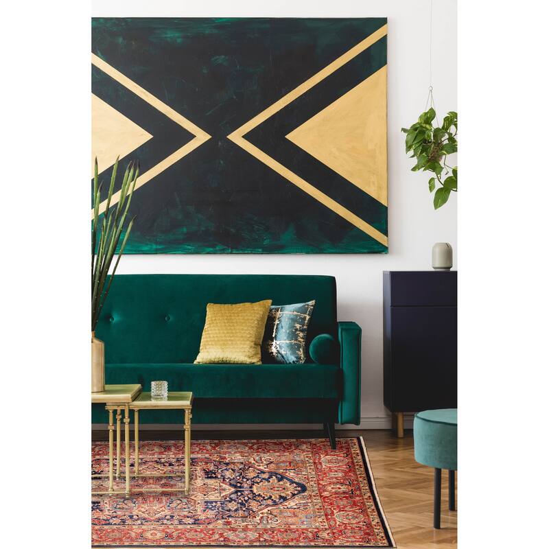 ECARPETGALLERY Hand-knotted Aryana Dark Navy Wool Rug - 8'10 x 11'10