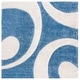 preview thumbnail 49 of 48, SAFAVIEH Florida Shag Jayati Abstract 1.2-inch Thick Rug 6'7" Square - Blue/Ivory - Square
