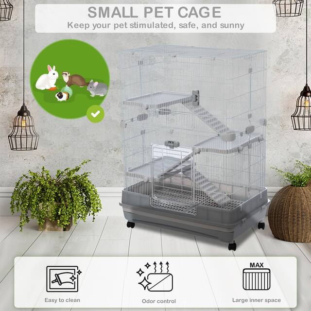 Grey Small Animal Cage