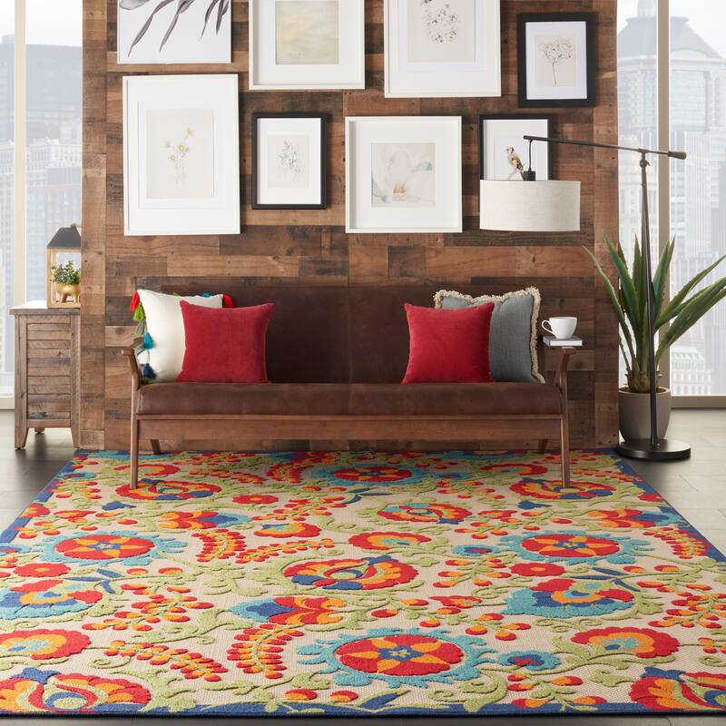 Copper Grove Alyssum Multicolor Indoor/Outdoor Rug. - 7'10" x 10'6" - Multicolor