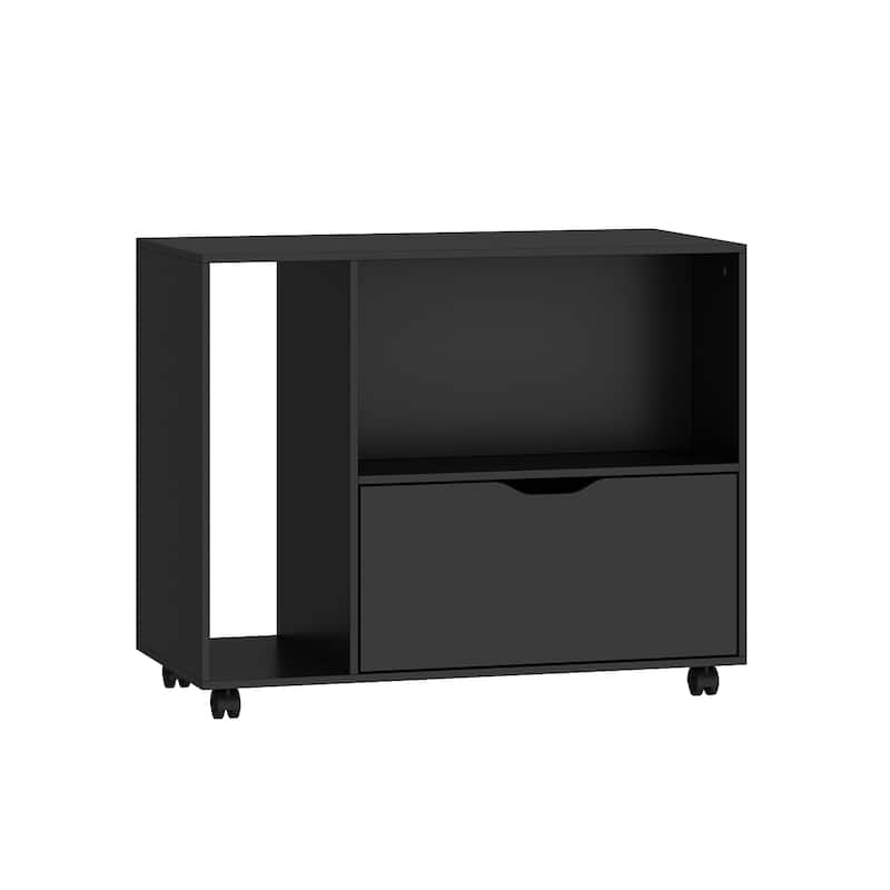 Mobile Rolling File Cabinet,Drawer & Shelf,Bookcase,Nightstand Organizer,for Home Office