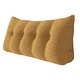 preview thumbnail 36 of 45, WOWMAX Headboard Reading Wedge Pillow Back Support Bed Rest TV Watch Full - Yellow