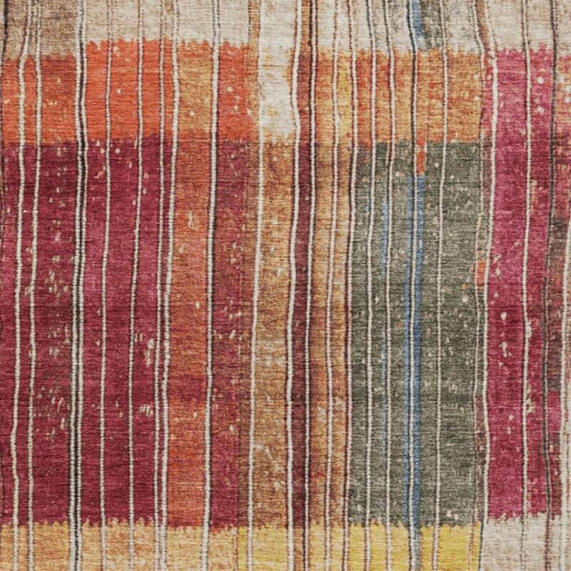 HomeRoots Striped Transitional Rectangle Outdoor Rug
