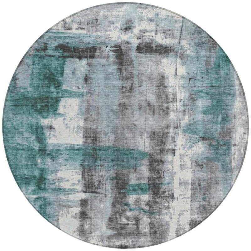 HomeRoots Abstract Transitional Rectangle Outdoor Rug